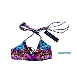 GYPSY 05 SAND HALTER BIKINI SWIMSUIT TOP WOMAN COLOR MULTI SIZE XS